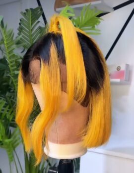 Super Double Drawn Bone Straight Frontal Bob Wig