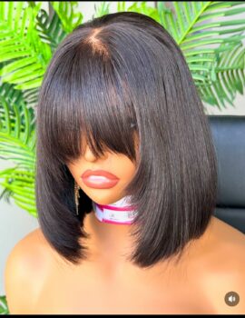 Bone Straight Customized Super Double Drawn Closure Fringe