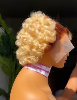 Blonde Curly Frontal Unit